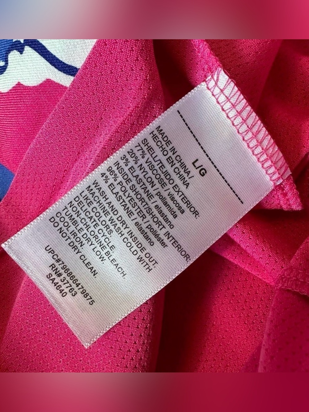 Rafaella Pink Floral Skort with Blue & Yellow Accents - Picture 8 of 8